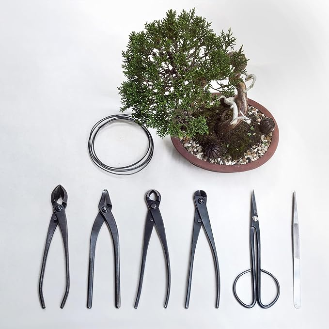 M METERXITY Bonsai Tool - 8.3 Inch High Carbon Steel Concave Cutter, Bonsai Tree Plants Modeling Tools, Applying to Gardening Pruning Knobs/Branches (210mm, Gray)