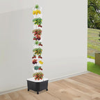 12-Tier 60-Hole Indoor Hydroponic Grow Tower, Vertical Garden System with 6.6Gal Tank & Water Pump, Self-Watering for Herbs, Lettuce, Strawberries, Space Saving Indoor Gardening for Home, Apartment