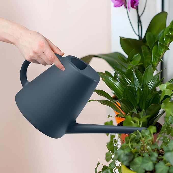 Plant Watering Can - Plastic Indoor and Outdoor - 1/2 Gallon - Grey