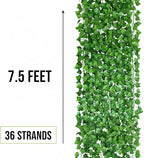 270 Feet 36 Pack Fake Vines for Room Decor, Artificial Ivy Greenery Garland Vine Leaves, for Bedroom, Garden Wall, Indoor Outdoor