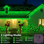 Extra-Long 144FT Solar String Lights for Outside, 2 Pack 400LED Solar St. Patrick's Day Lights Waterproof, Copper Wire 8 Modes Twinkle Fairy Lights Outdoor for Tree Garden Party Xmas Decor (Green)