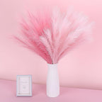 SeptCat 60 Pcs Pampas Grass Pink Decor 21.7" Fluffy Faux Short Pampas Grass Artificial Small Pompas Grass Flower Vase Filler for Home Wedding Decoration