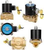 Wengart 1/2" Electric Solenoid Valve 12V DC,Brass Normally Closed (NC) Water Valve,Direct Acting for Zero Pressure (0 PSI) Systems,Reliable Control for RV,Solar Irrigation, Air,Gas & Oil