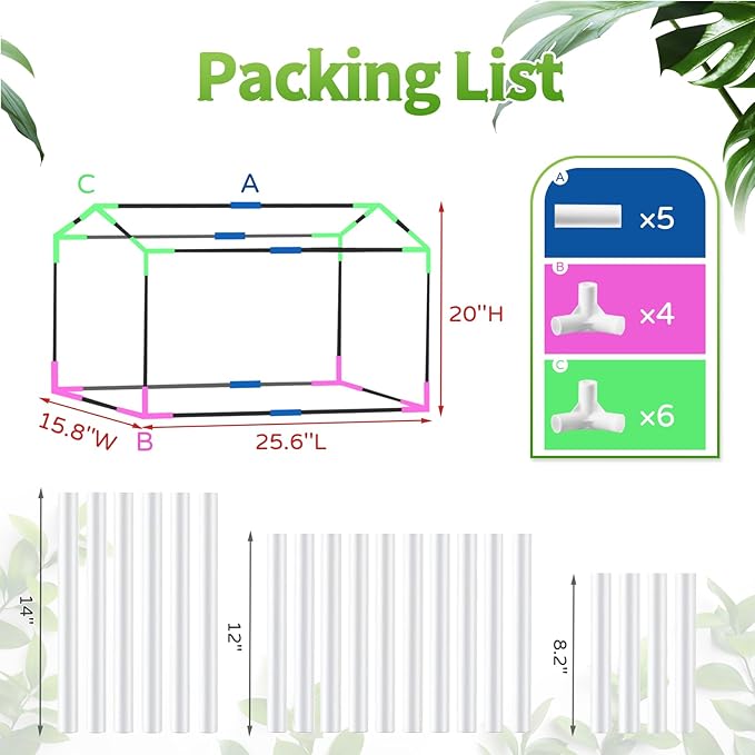 Indoor Mini Greenhouse with Grow Light, Tabletop Small Greenhouse for Beginners, All-in-One Tiny Plant Nursery Kit with Adjustable LED Light & Timer, Smart Grow Tent for Herbs, Gardening Gift
