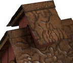 Glitzhome Bird Houses for Outdoors, 20.67" H Rustic Wooden Bird House Barn Design Hand Painted Birdhouse Extra-Large Bird Houses for Outsides
