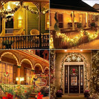 Joomer Solar Fairy Lights, 4-Pack Total 104FT 320LED Solar String Lights Outdoor Waterproof 8 Lighting Modes for Patio Fence Party Garden Yard Home Holiday Tree Outdoor Decoration (Warm White)