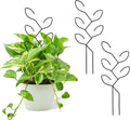 2 Pcs Metal Leaf Shape Garden Trellis for Climbing Plant, Potted Plants, Mini Plants, Indoor Plants Trellis, Home Plant Tool, Plant Lover Gifts Ideas for Garden Potted, Hoya, Pothos, Flower, Monstera