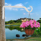 AILIN YELOKIE 10" Plant Hangers 2-Pack - Heavy Duty Rust-Resistant Steel Hooks for Bird Feeders, Indoor/Outdoor Plants & Wall Decor, White