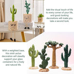 2Pcs Reptile Cactus Plants Terrarium Decoration Faux Reptile Terrarium Cactus Plant Landscape Decoration for Turtle Lizard