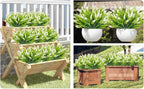 obbsie 12 Bundles Artificial Plants Outdoor, 18.2" UV Resistant Faux Monkey Grass Greenery Stems No Fade Faux Plastic Flowers Shrubs for Home Weddings Garden Porch Front Patio Office Decor- White
