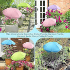 MIAOLLUN 24" Adjustable Angles Plant Umbrellas for Outdoor Plants Garden Umbrella Shade for Potted Plant, 40" Height Garden Plant Umbrella Shade Cover for Patio Flowers, Plants,4pcs