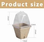 PURPLE STAR 1N 20 Pcs Biodegradable Nursery Pots with Humidity Dome- 2.3 Inch Square Seeding Starter Pot for Planting- Peat Pots for Seedlings Garden Vegetable Flower Germination