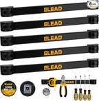 ELEAD 6-Piece 12" Magnetic Tool Holder Storage Organizer - Wall Mount Rack Garage Organization Power Magnet Hanger Workbench Board Slatwall Van Organizers Mounted Hanging Strip