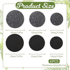 Felt Plant Coaster Mat, 6 Pcs Round Plant Saucers for Indoors Reversible Absorbent Waterproof Fabric Flower Pot Saucers for Gardening Outdoor Pots, DIY Craft Supplies(4”, 6”, 8”)