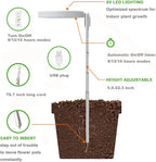 yadoker Plant Grow Light, LED Growing Light Full Spectrum for Indoor Plants,Height Adjustable, Automatic Timer, 5V Low Safe Voltage,Idea for Small Plant Light