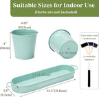 PERFNIQUE Indoor Herb Garden, Herb Planter for Indoor/Outdoor, Farmhouse Plant Pots, Windowsill Herb Garden with Tray(Planter only) Window Pots