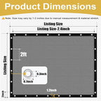Shade&Beyond 90% Sun Shade Cloth with Grommets, 5' X 16' Pergola Shade Cover Canopy, Mesh Tarp Sun Screens for Patio, Outdoor, Garden, Backyard, Light Gray
