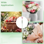 100 Pcs Floral Water Tubes, 6 Inch Green Floral Tubes with Rubber Caps, Plastic Fresh Flower Water Tubes Flower Arrangements Supplies for Bouquet Stem Supplies