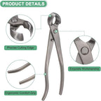 M METERXITY 3Peice Bonsai Tool Set - 8.3 Inch High Carbon Steel Knob Concave Cutter, Bonsai Tree Plants Modeling Tools, Applying to Gardening Pruning Branches/Knobs/Tumors (210mm, Gray)