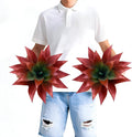 Artificial Agave Plants, Realistic UV Resistant Fake Aesthetic Plants for Outdoor Indoor, Home Decor for Garden, Porch, Doorway, Patio (2PCS, Red, Small)