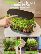 LETPOT Hydroponics Growing System, 12 Pods Indoor Herb Garden Kit with 24W LED Grow Light, 5.5L Water Tank & 16" Adjustable Height, Smart Indoor Gardening System for Kitchen, Home & Gift