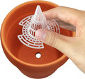 40Pcs Cone Flower Pot Hole Mesh Pad, Upgraded Planter Bottom Grid Mat Mesh Hole Screens for Keeping Soil from Flowing- Breathable Gasket-Drainage Netting for Bonsai (40)