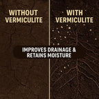 Horticultural Organic Vermiculite by GARDENERA - Medium Grade - Natural Soil Additive for Potted Plants, Orchids, Hydroponics, Terrariums (4 Quart)