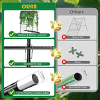 Cucumber Trellis for Raised Bed and Garden, 47" H x 31" W U-Shaped Metal Garden Trellis for Climbing Plants with Nylon Netting, Vegetable Support Frame