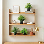LOYWREE 4 Pack Artificial Plants Mini Fake Potted Plants Small Faux Greenery for Indoor Home Office Desk Table Shelf Farmhouse Bathroom Kitchen Coffee Table Laundry Room Decor