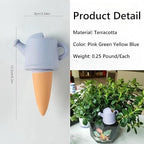 4 Pack Plant Watering Devices, Watering Can Shape Terracotta Watering Spikes, Vacation Self Watering Planter Insert, Automatic Plant Waterer for Indoor Outdoor Plants (Watering Cans)