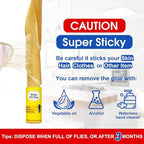 40 Pack Fly Strips Sticky Hanging with Pins, Indoor Outdoor Fly Trap Paper Tape Ribbon Roll, Fruit Fly Gnat Fungus Bug Catcher, Household Winged Insect Mosquito Killer for Home Kitchen