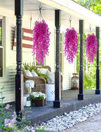RECUTMS Fake Hanging Plants Artificial Ivy Leaf Faux Vine Plants Outdoor Artificial Hanging Plants Fake Plant Wall Decor Indoor UV Resistant Plants Home Room Decoration(Pure Fuchsia)