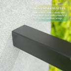 2 Inch 316 Stainless Steel Square Waterfall Spout Scupper, Outdoor Spillway Water Fountain Landscape Decor for Pools, Ponds, Water Walls, Overall Length 10 Inch (Matt Black)