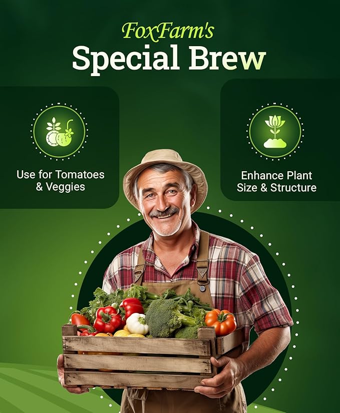 FoxFarm Grow Big Hydroponic Plant Food - 3-2-6 Liquid Plant Fertilizer for Lush Vegetative Growth in Hydroponic Systems - Liquid Concentrate with Earthworm Castings & Micronutrients - 1 Gallon