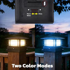 Dynaming 4x4 Solar Post Cap Lights Outdoor with 2 Color Modes, Fence Post Solar Lights Black Shell Fit for 4x4 Vinyl/Wooden Posts, High Brightness LED Lighting Decor for Garden Deck Patio, 8 Pack