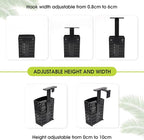 4 PCS Upgraded Aquarium Plant Holder, Adjustable thickness height Fish Tank Plant Holder with 4 Extension Hooks and 4 Suction Cups for Fish Tank Aquaponic Plant Cultivation