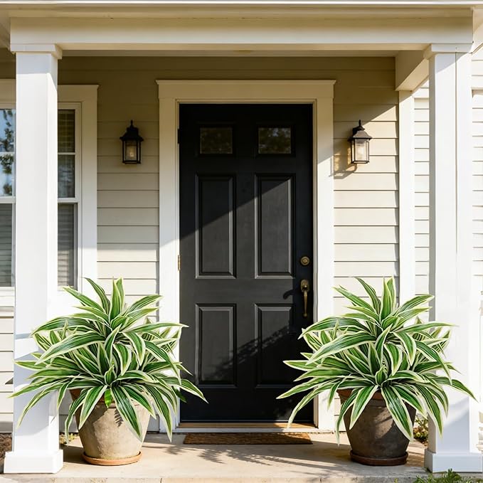 8Pcs Fake Ferns,2 Planter 35in Outdoor Faux Plants UV Resistant,3D Real Touch Fake Plants Total 120 Blades,Weatherproof Artificial Plants Outdoor Indoor for Garden Porch Home Decor