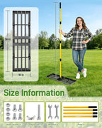 Joyhalo Lawn Leveling Rake, 36 Inch Yard Lawn Leveling for Soil with 78" Adjustable Steel Handle, Heavy Duty Effort Saving Landscape Lawn Leveler for Yard Garden Golf Course Soil Sand Dirt Grass