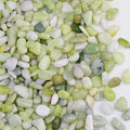 Pulovin 5 lbs Jade Pebbles for Indoor Plants, Decorative Pebbles for Bamboo, Vase, 3/8" Plant Gravel for Pots Indoor, Highly Polished Small River Rocks