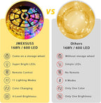 JMEXSUSS 600 LED Color Changing String Lights Plug in, 168FT Warm White & Multicolor Christmas Lights with Remote, Christmas String Lights Outdoor Waterproof Clear Wire for Tree Xmas Decor