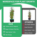 Yhtpouqe Raised Garden Bed with Self Watering Garden Pots, Planter Box with Trellis for Climbing Plants Vegetable Vine Flowers, Tomato Cage Planter for Indoor Outdoor Yard Greenhouse Use
