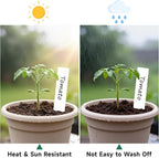 KINGLAKE Plant Labels,Plastic Plant Tags 4 Inch,200 Pcs Nursery Garden Labels Plants Markers for Outdoor Garden Waterproof,Plants Name Tags White with Marking Pen