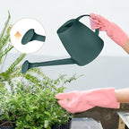Pro Grip Plastic Watering Can - for Indoor and Outdoor House Plant Garden - with Long Spout - 1/2 Gallon - Blackish Green