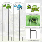 Turtle Solar Garden Lights, 25" H Waterproof Decorative Solar Stake Light, 2 Pcs Outdoor Statues Figurine Lights for Spring Garden Lawn Patio Yard Decoration