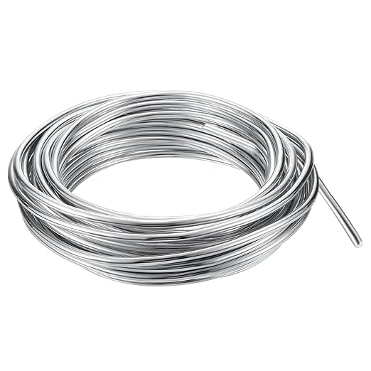 PATIKIL 6mm Bonsai Training Wire, 1 Roll Floral Wire Stems Anodized Aluminum Tree Wire 32.8 Feet Total for Gardening Branch Fixing, Silver