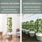 Hydroponic Growing System with Grow Light, Pods Vertical Hydroponic Tower, Home Hydronic Garden with Water Pump, Plants Germination Kit for Indoor Herbs, Fruits and Vegetables,9 Layer