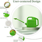 2 Gallon Watering Can for Outdoor Plants, Modern Watering Cans for House Plant Garden Flower, Plastic Watering Cans with Removable Nozzle and Long Spout