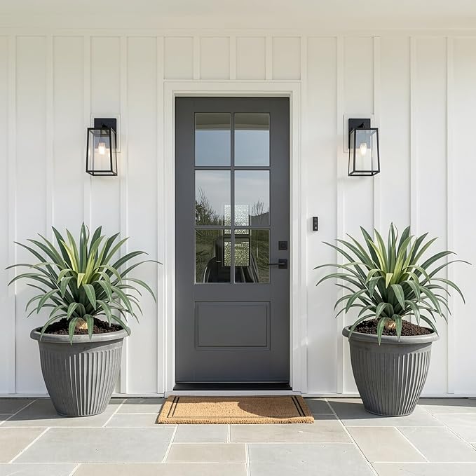 Artificial Agave Plant 19.68Inch UV Resistant Faux Agave Plant Outdoor Large Fake Plants Indoor Realistic Artificial Plants Without Pot for Outdoor Patio Garden Indoor Home Decor (2 Packs)