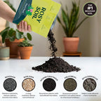 Rosy Soil Plant Food - Microbially Active Fertilizer for Houseplants, Herbs, Flowers – Enriched with Biochar, Kelp, and Worm Castings – Organic Food for Healthy Growth – 4 Quarts
