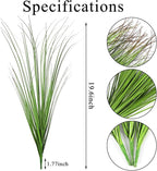 FOIMAS 12pcs Artificial Grass Plants,19.68" Faux Shrubs Wheat Grass Greenery Stems Fake Plants for Indoor Outdoor Home Decoration